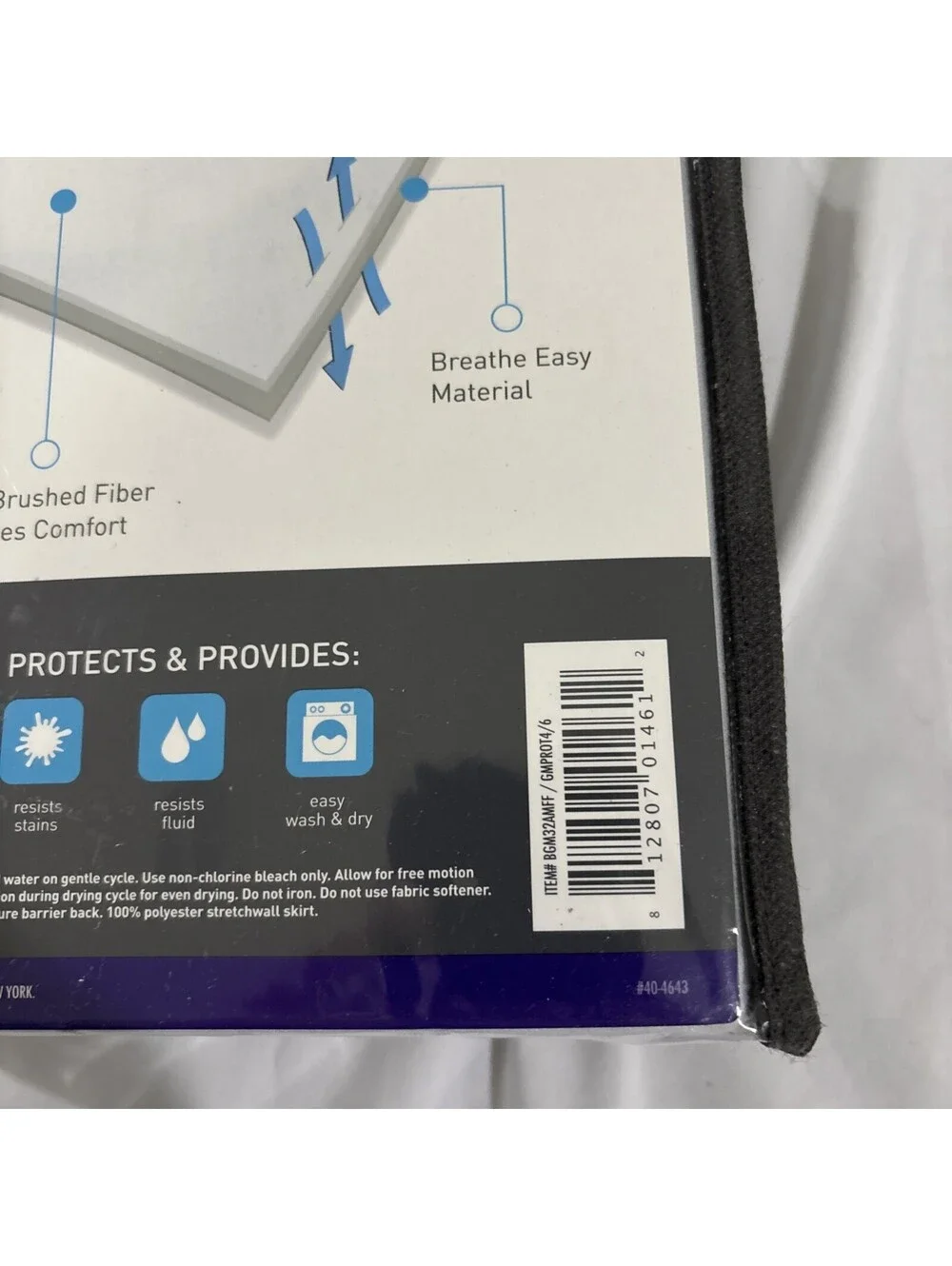 Bedgear FULL SIZE Mattress Protector Basic with waterproof barrier Noiseless NEW
